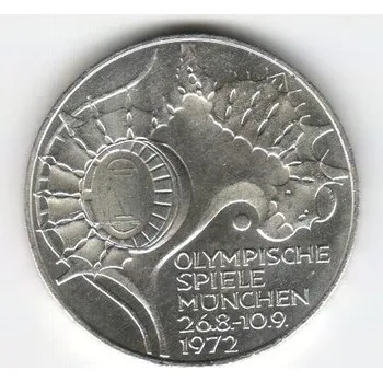 Stříbrná pamětní mince LOH Mnichov-Olympijský stadion, b.k., rok 1972