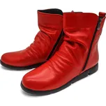 Dámské kotníkové boty na dva zipy 086-04738 WILD červená Barva: červená, Velikost: 37