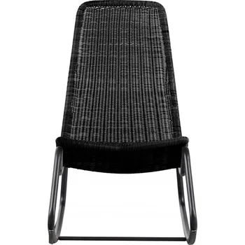 Křeslo WOOOD Houpací ratanové křeslo TOM černé 377259-Z