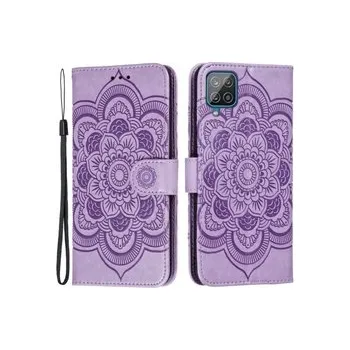 Pouzdro na mobilní telefon Knížkové pouzdro Galaxy A22 / M22 - květ mandala fialová
