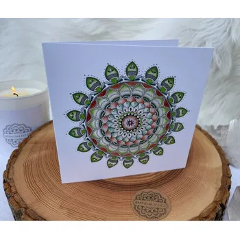 Mandalové přáníčko – Mandala UZEMNĚNÍ 15cmx15cm