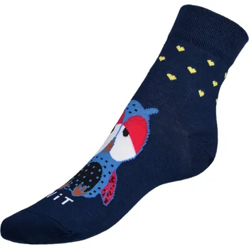 Dámské ponožky Bellatex Ponožky Sovy modrá vel. 35-38