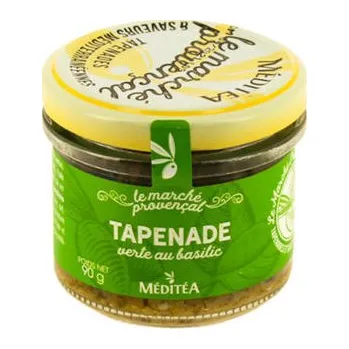 Meditea Tapenáda ze zelených oliv s bazalkou - ve skle 90g