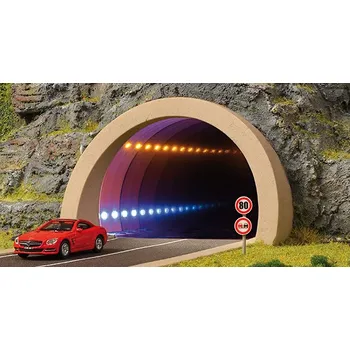 Modelová železnice VIESSMANN 5098 H0 Tvrzená pěna - silniční portál s imitací hloubky s osvětlením VI50980