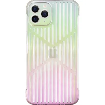 Pouzdro na mobilní telefon Transparentní zrcadlový kryt s výřezy pro iPhone 12 Pro Max - duhový