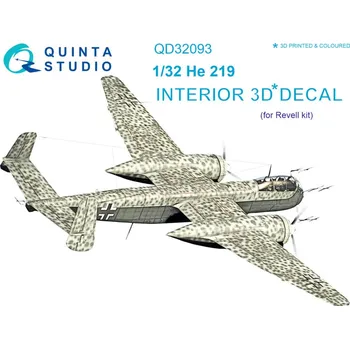 Plastikový model 1/32 He 219 3D-Printed & col.Interior (REV)