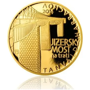 Jizerský viadukt Tanvald-Harrachov - zlatá mince z cyklu Mosty České republiky, Proof