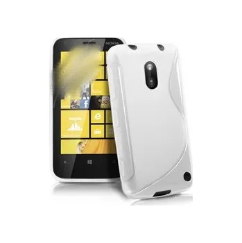 Pouzdro na mobilní telefon Silikonové pouzdro obal Nokia 620 Lumia - bílé