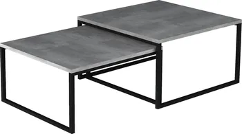 Konferenční stolek Eltap Nevio beton/černý