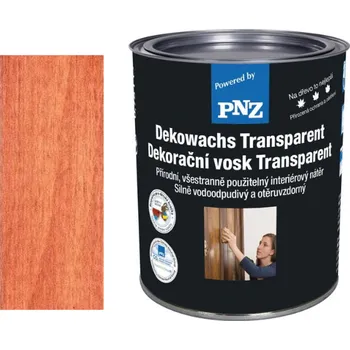 Olej na dřevo PNZ Dekorační vosk Transparent 0,75l mahagon