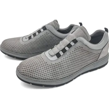 Pánské polobotky Pánské kožené polobotky 204-2514/B WILD šedá Barva: šedá, Velikost: 41