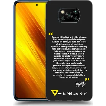 Pouzdro na mobilní telefon Picasee silikonový černý obal pro Xiaomi Poco X3 - Kazma - BUĎTE TROCHU YESMANI