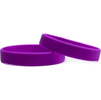 Náramek Silikonový náramek bez potisku fialový 202 mm Světle fialová