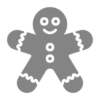 Samolepící dekorace SAMOLEPKA Perníček 001 (17 - šedá) NA AUTO, NÁLEPKA, FÓLIE, POLEP, TUNING, VLASTNÍ TEXT, TISK, AUTOSAMOLEPKY.cz, POLEPY, OBRÁZEK, LOGO, SAMOLEPKY