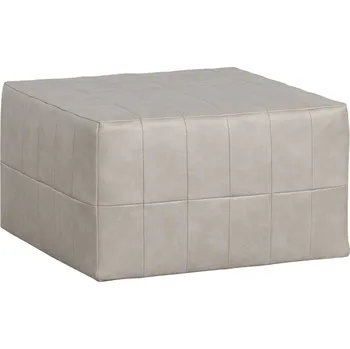 Taburet WOOOD Béžový koženkový taburet Patcha 60 x 60 cm