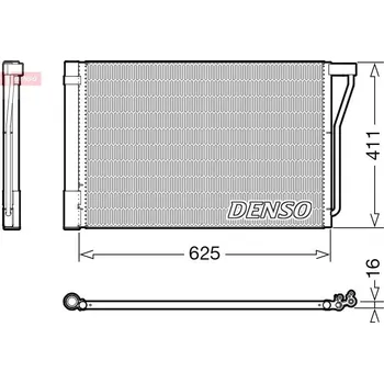 Výparník klimatizace Kondenzátor, klimatizace DENSO DCN05022