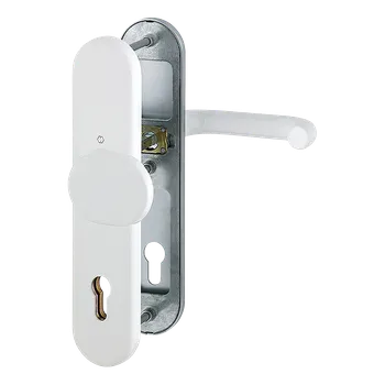 Dveřní kování HOPPE Bezpečnostní kování Paris Provedení: klika - koule, Povrch: F9016 běžná bílá