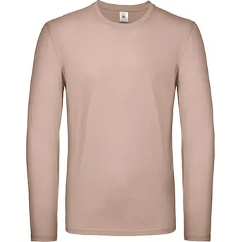 Pánské tričko B&amp;C Pánské tričko s dlouhým rukávem TU05T Millennial Pink L