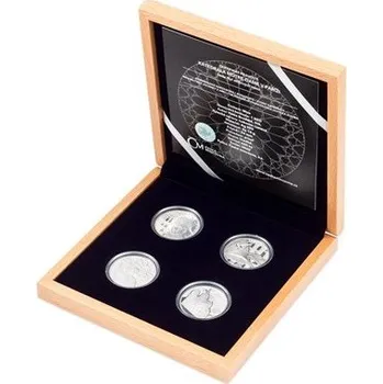 2020 - Sada 4 stříbrných mincí 10 NZD Katedrála Notre Dame v Paříži