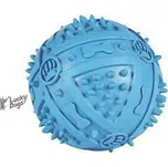 Hračka pes Míč s bodlinami a zvukem 9cm TR