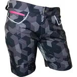 HAVEN Cyklistické kalhoty krátké bez laclu - PEARL NEO LADY - černá/růžová