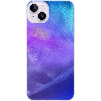 Pouzdro na mobilní telefon Odolné silikonové pouzdro iSaprio - Purple Feathers - iPhone 14 Plus