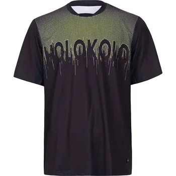 cyklistický dres HOLOKOLO Cyklistický dres s krátkým rukávem - FORCE MTB - černá/žlutá 2XL