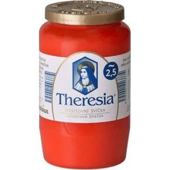 Svíčka Bolsius Theresia kompozitní 155g ~58h červená
