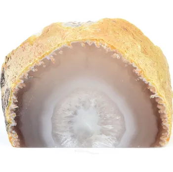 Přírodní kámen Achátová geoda hnědobílá z Brazílie 197g