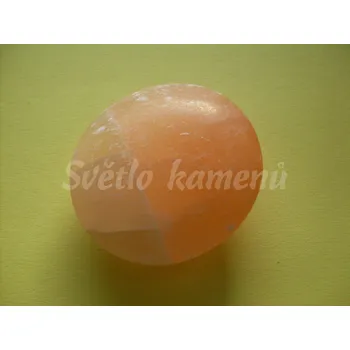 Masážní kámen BROUŠENÉ KAMENNÉ MÝDLO SELENIT ORANŽOVÝ