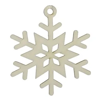 Vánoční dekorace Dřevěná vločka Sněžka mini