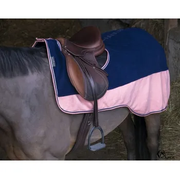Deka pro koně Bederní deka Equi-Theme -POLAR- - Modrá/Světle růžová - 155cm