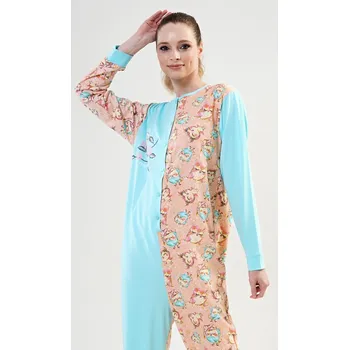 Dámské noční prádlo Vienetta Secret dámský overal na spaní Sovičky