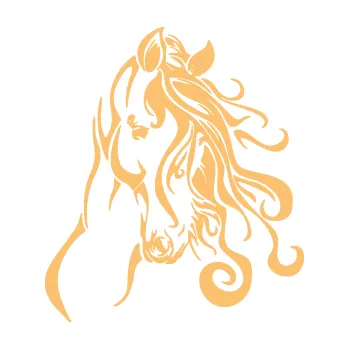 Samolepící dekorace SAMOLEPKA Kůň 094 pravá (08 - béžová) NA AUTO, NÁLEPKA, FÓLIE, POLEP, TUNING, VLASTNÍ TEXT, TISK, AUTOSAMOLEPKY.cz, POLEPY, OBRÁZEK, LOGO, SAMOLEPKY