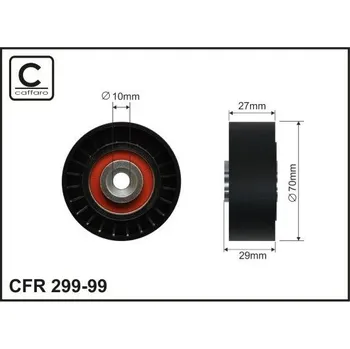 Vratná/vodicí kladka, klínový žebrový řemen CAFFARO 299-99