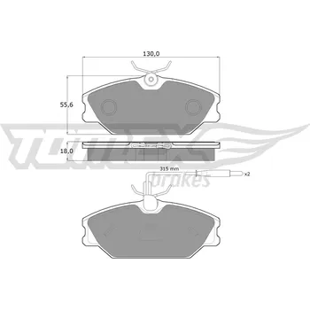 Brzdová destička Sada brzdových destiček, kotoučová brzda TOMEX Brakes TX 10-76