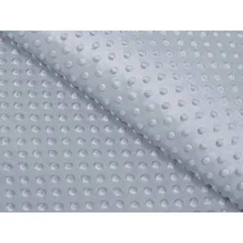Dětská látka Minky 3D puntíky MKP-050 Stříbrnošedá - šířka 150 cm
