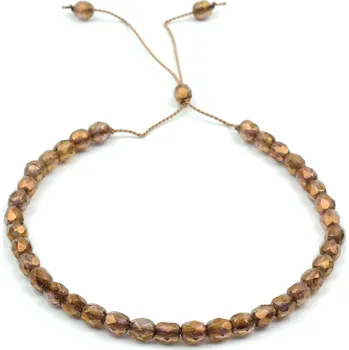 Náramek Moni - náramek s broušenými korálky na šňůrce