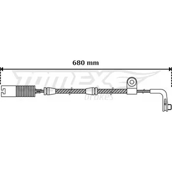 Brzdová destička Výstražný kontakt, opotřebení obložení TOMEX Brakes TX 30-46