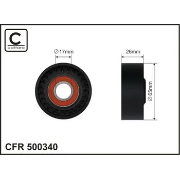 Auto-moto Napínací kladka, žebrovaný klínovy řemen CAFFARO 500340