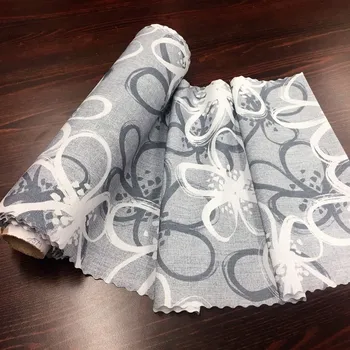 ubrus Ubrusová šála v metráži Loren šedá 38 zakončení vlnkou