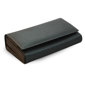 Peněženka Arwel Kožená číšnická peněženka s klopnovou kapsou na mince - česká výroba; černá