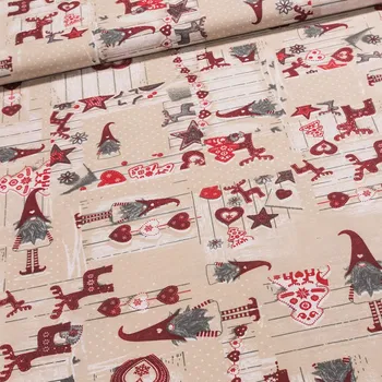Signo Směsové plátno vánoční skřítci/sobi 1,4/1 m