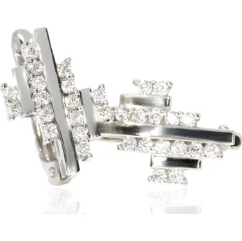 Náušnice Zlatnictví Helios Náušnice bílé zlato se zirkony