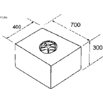 nádrž Lilie Nádrž na vodu s čistícím otvorem 80l