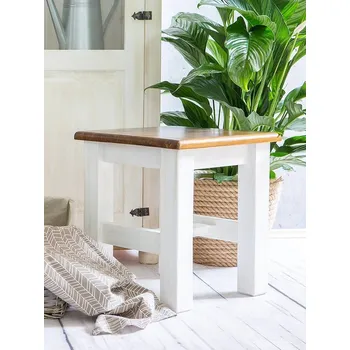 Jídelní stůl Rustikální taburet WHITE HOME SIL21 Barevné provedení: Bílý vosk K17 - Bílý vosk K17