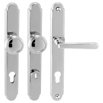 Dveřní kování MP KOVÁNÍ NI - ALT WIEN bezpečnostní kování s překrytím vložky Provedení: PZ (klika/klika), Povrch: OC - chrom lesklý, Rozteč: 92 mm