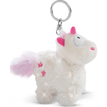 plyšák NICI klíčenka Jednorožec Theodor ve sněhové kombinéze 10cm, GREEN