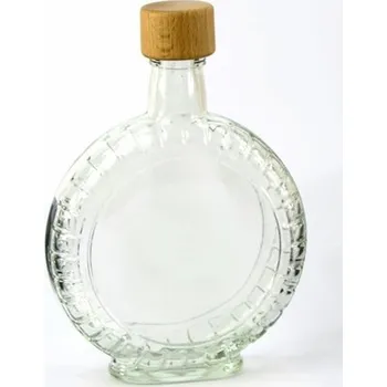 Sklenice Láhev sklo 500ml PEGGY čirá s víčkem