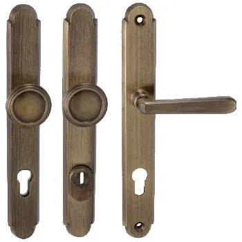 Dveřní kování MP KOVÁNÍ NI - ALT WIEN bezpečnostní kování Provedení: PZ (klika/klika), Povrch: OGR - Bronz česaný lesklý, Rozteč: 72 mm